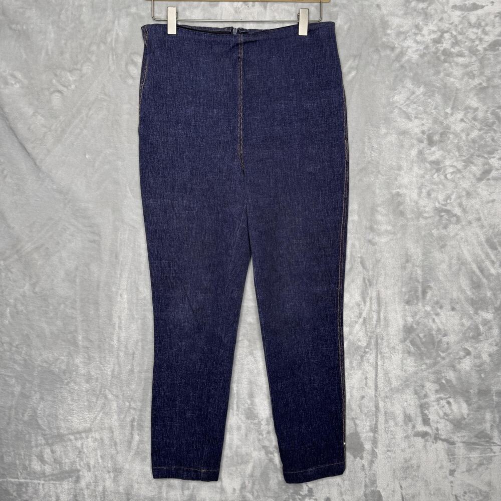 Pearl By Lela Rose Pants Womens 6 Blue Denim High Rise Skinny Stretch Made Jean
